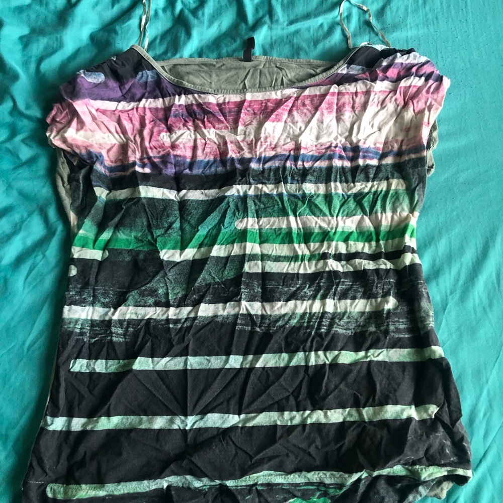 NAF NAF Pink and Purple Blouse Top